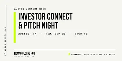 Austin Venture Week: Investor Connect & Pitch Night