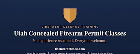 Utah Concealed Firearm Permit Class | Beginner Friendly | $40 All-Inclusive