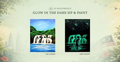 Sip and Paint (Glow in the Dark): Mysterious Waterfall