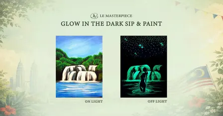 Sip and Paint (Glow in the Dark): Mysterious Waterfall