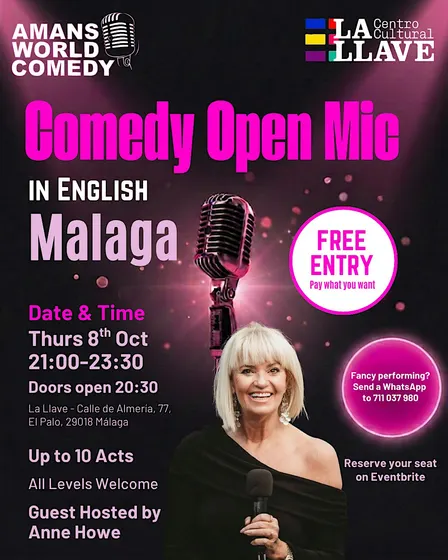 Amans  World Comedy - English Open Mic Night - Malaga