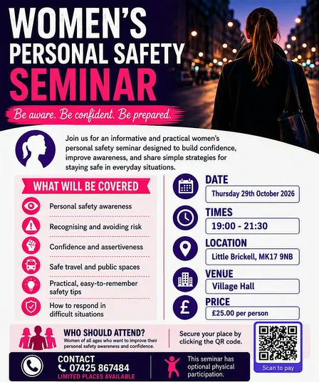 One Step Ahead Women's Personal Safety Seminar
