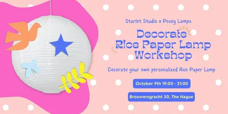 Decorate Rice Paper Lamp Workshop - Starlet Studio x Posey Lamps