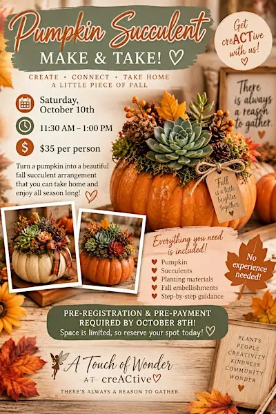 Pumpkin Succulent Make & Take