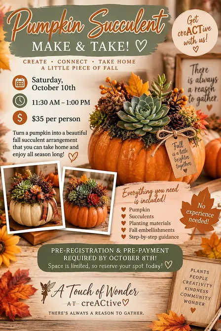 Pumpkin Succulent Make & Take