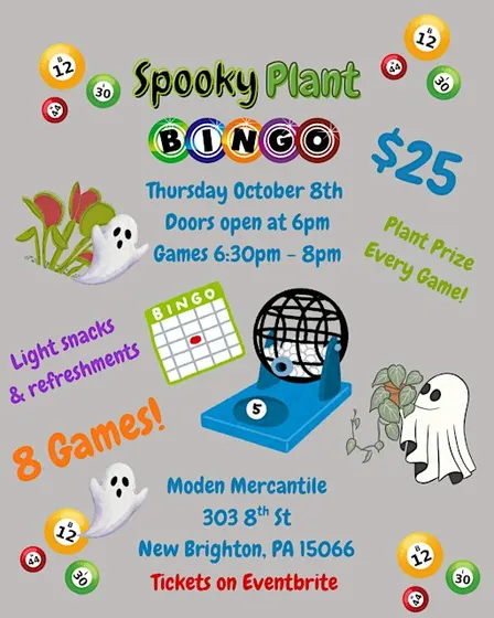 Spooky Plant Bingo at The Merc