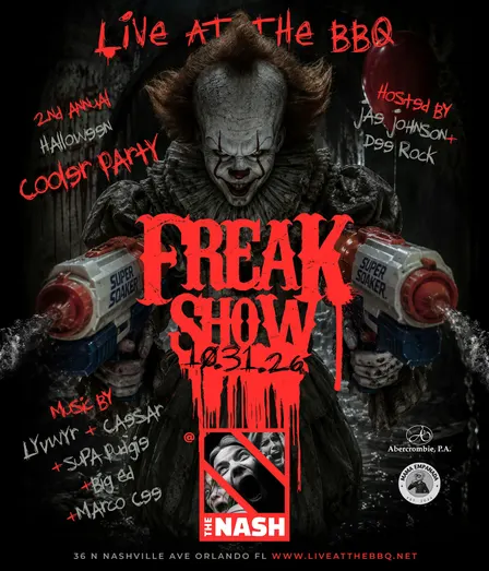 LIVE AT THE BBQ - FREAK SHOW HALLOWEEN PARTY