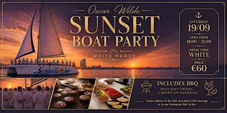 Oscar Wilde Gay Sunset Boat White Party