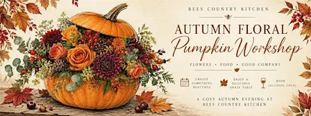 Autumn Floral Pumpkin Workshop at Bees Country Kitchen