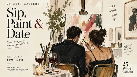 Sip, Paint & Date @ 25 West Gallery