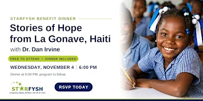 Starfysh Benefit Dinner: Stories of Hope from La Gonave, Haiti