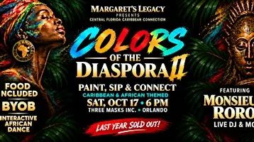 Caribbean/African Paint & Sip- Colors of the Diaspora!