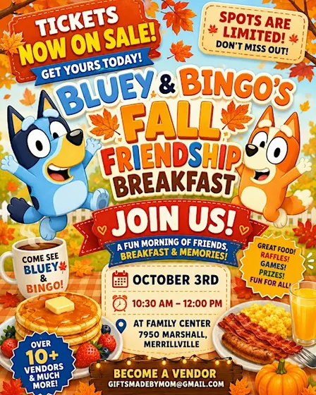 Bluey and bingo friendship fall breakfast