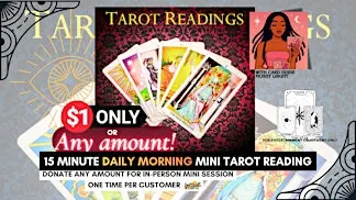 15 Minute Sample Tarot Reading - Any Donation To Attend