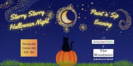 Starry Starry Halloween Night Paint and Sip Evening