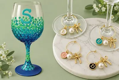 Paint a Wine Glass and Make Wine Glass Charms at My Cellar Wine Bar!