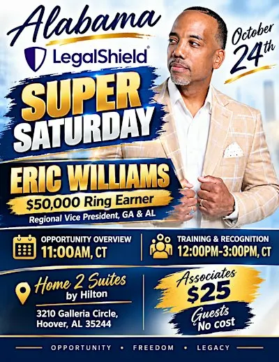 ALABAMA OCTOBER SUPER SATURDAY * $50K RING EARNER, ERIC WILLIAMS