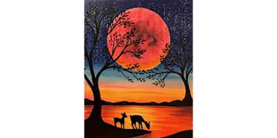 Deer in the Moonlight - Paint and Sip in Phoenix | Classpop!™