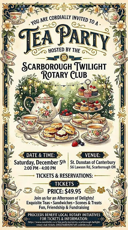 Tea Party Hosted by Scarborough Twilight Rotary Club