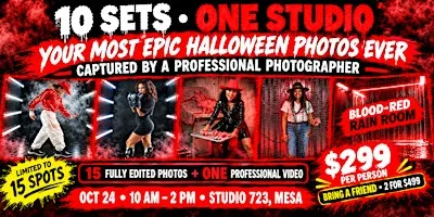 Your Most Epic Halloween Photo Shoot: 10 Sets + Rain Room