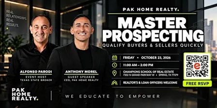 Master Prospecting: Qualify Buyers and Sellers Quickly! REALTOR'S FREE RSVP