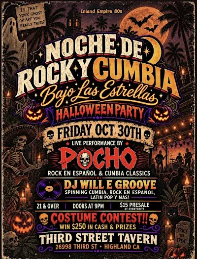Noche de Rock y Cumbia Halloween party in Highland!