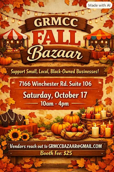 GRMCC Fall Bazaar