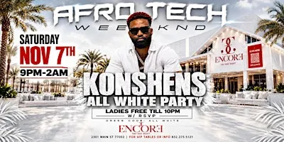 KONSHENS ALL WHITE AFRO TECH WEEKEND