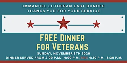 FREE Dinner for Veterans 2026