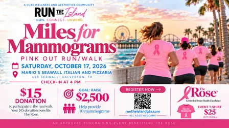Miles for Mammograms Pink Out Run/Walk – $15 Donation