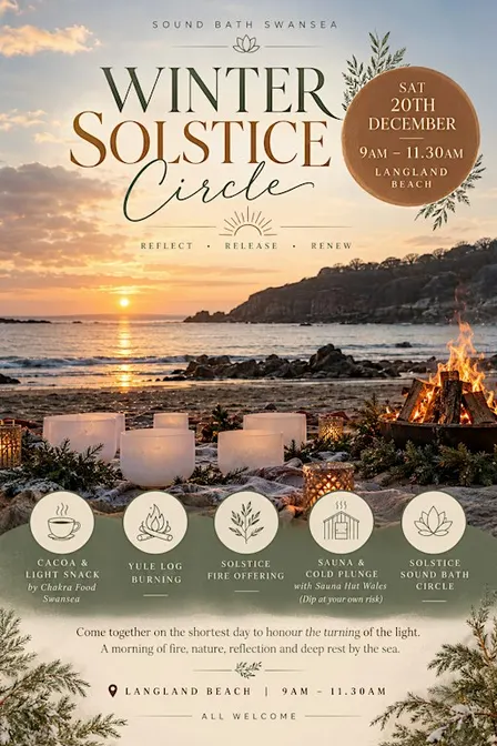 Winter Solstice Beach Sauna & Sound Circle at Langland