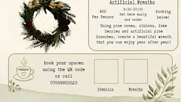 Artificial Christmas Wreath Making at The Hangar Cafe & Bar