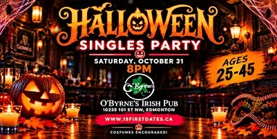 The 15FirstDates Edmonton Halloween Singles Party