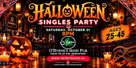 The 15FirstDates Edmonton Halloween Singles Party