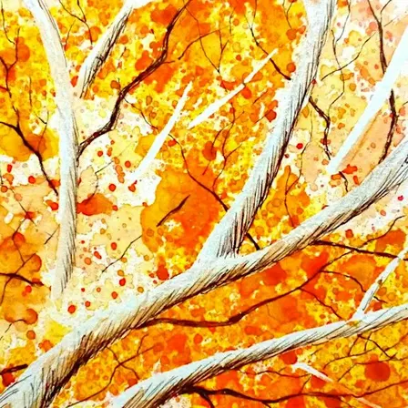 Paint a Line and Wash Autumnal Treescape Workshop (3 hours),