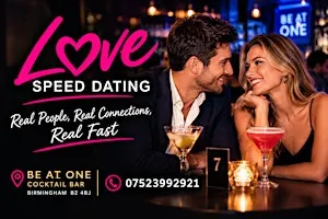 Speed Dating Singles Birmingham Ages 30's and 40's Be At One Cocktail Bar