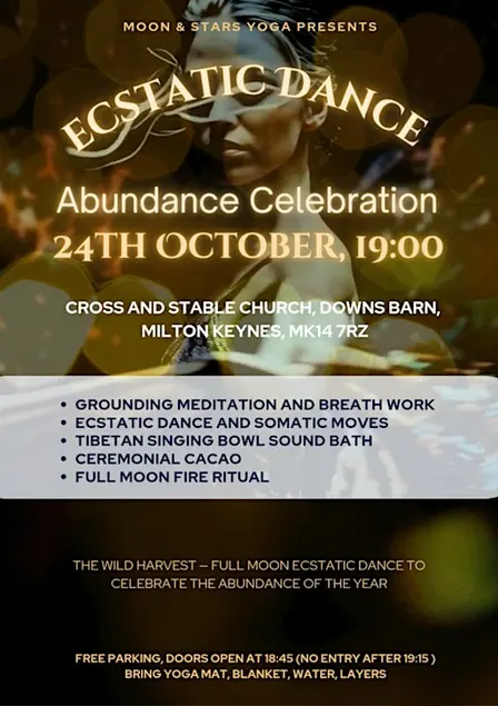 Full Moon Ecstatic Dance, Cacao & Fire and Sound Bath