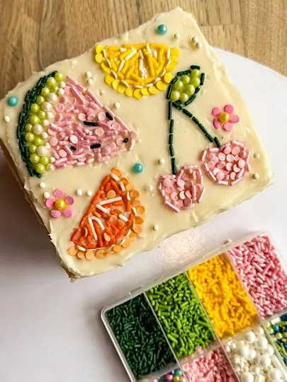 Sprinkle Embroidery on Cake
