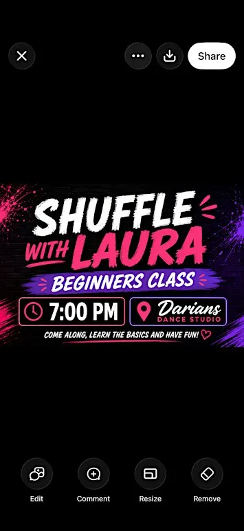 Beginner shuffle class  7th and 14th of October