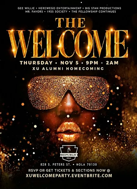 XAVIER UNIVERSITY's ANNUAL OFFICIAL HOMECOMING  WEEKEND WELCOME PARTY