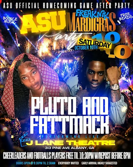 ASU MARDIGRAS VS FREAKNIK PLUTO AND FATT MACKK LIVE  GAME.AFTER MOVE