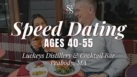 Speed Dating Ages 40-55 in Peabody, MA at Luckeys Distillery & Cocktail Bar