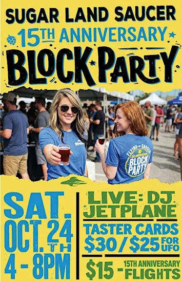 Flying Saucer 15th Anniversary Block Party