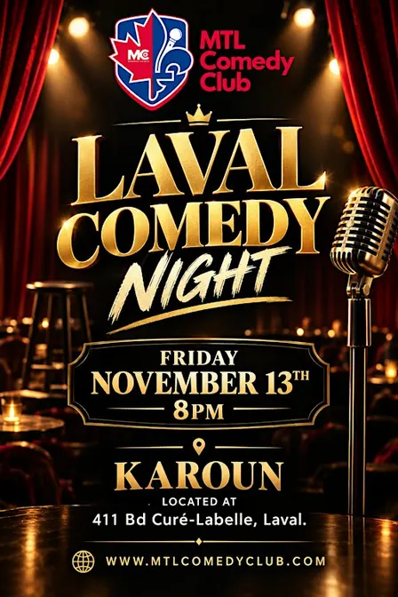 Laval Comedy Night | Live English Stand-Up Comedy in Laval, QC