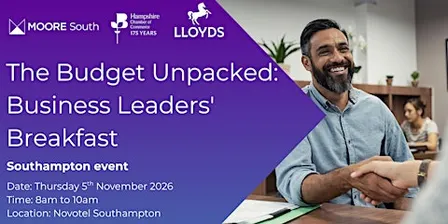 The Budget Unpacked: Business Leaders' Breakfast