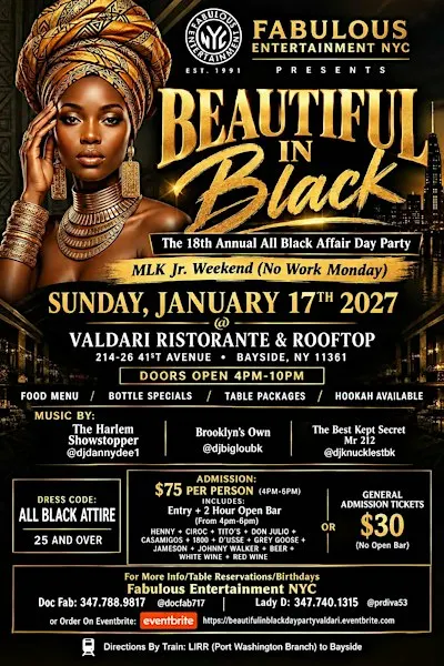 Beautiful In Black: 18th Annual All Black Affair Day Party Sun Jan 17th