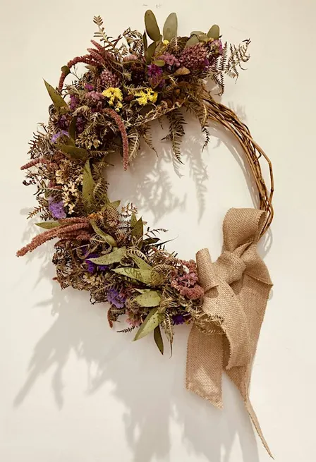Autumnal dried wreath workshop