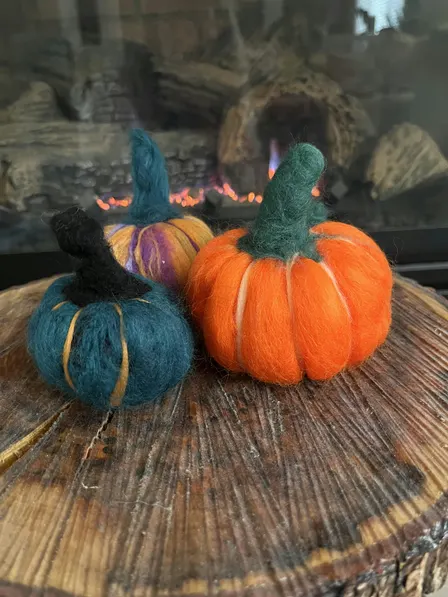 Needle Felt Pumpkins