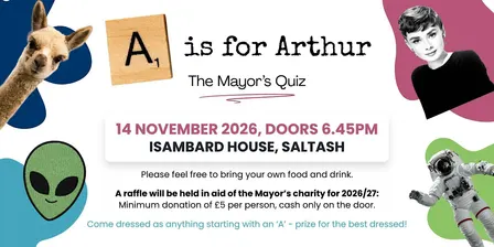 Mayor's A is for Arthur Charity Quiz