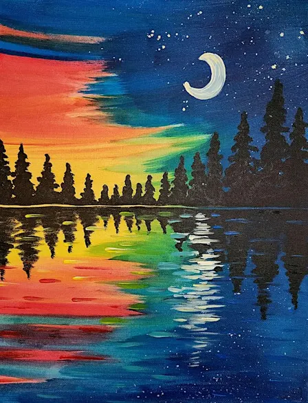 Crescent Moon Paint & Sip- Spot On Sports Bar